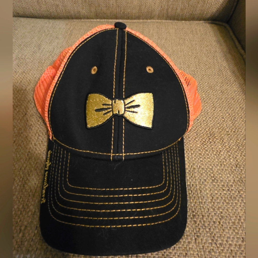 Simply Southern Black and Pink Cap with Gold Accents